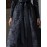 Plus Size - Plus Size, Women'S Elegant Plus Size Black Floral A-Line Maxi Dress with V-Neck & Long Sleeves - Structured Formal to Semi-Formal Evening Gown, All-season Non-stretch Fabric For Weddings, Parties, Casual Attire - Sophisticate