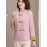 Plus Size - Plus Size, Women'S Chinese Cheongsam Coat - Elegant Vintage Tang Suit Jacket with Pastel pink & Golden Floral pattern, Non-Stretch Fabric, Button Front Closure, Traditional Cultural Formal & Everyday Chic Outerwear for Chinese New Year, Weddings, Cultural Events - Ready-to-Wear Women'S Clothing, Wedding Attire, Nontransparent Material, Festive Wear, Durable Construction, Plus Size Women