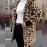 Leopard Print Plus Size Women's Elegant Hooded Winter Coat - Machine Washable Outerwear for Fall & Winter, Soft Warm Fabric, Stylish Women's Outerwear with Hood for Casual to Formal Events
